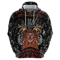 Aloha Halloween Hoodie Horror Tiki Heavy Metal Style - Polynesian Pride