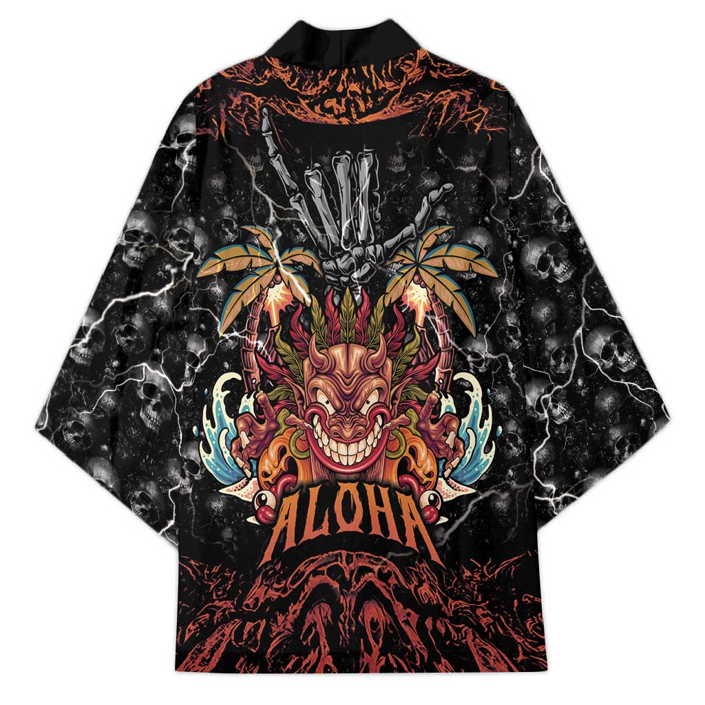 Aloha Halloween Kimono Horror Tiki Heavy Metal Style - Polynesian Pride