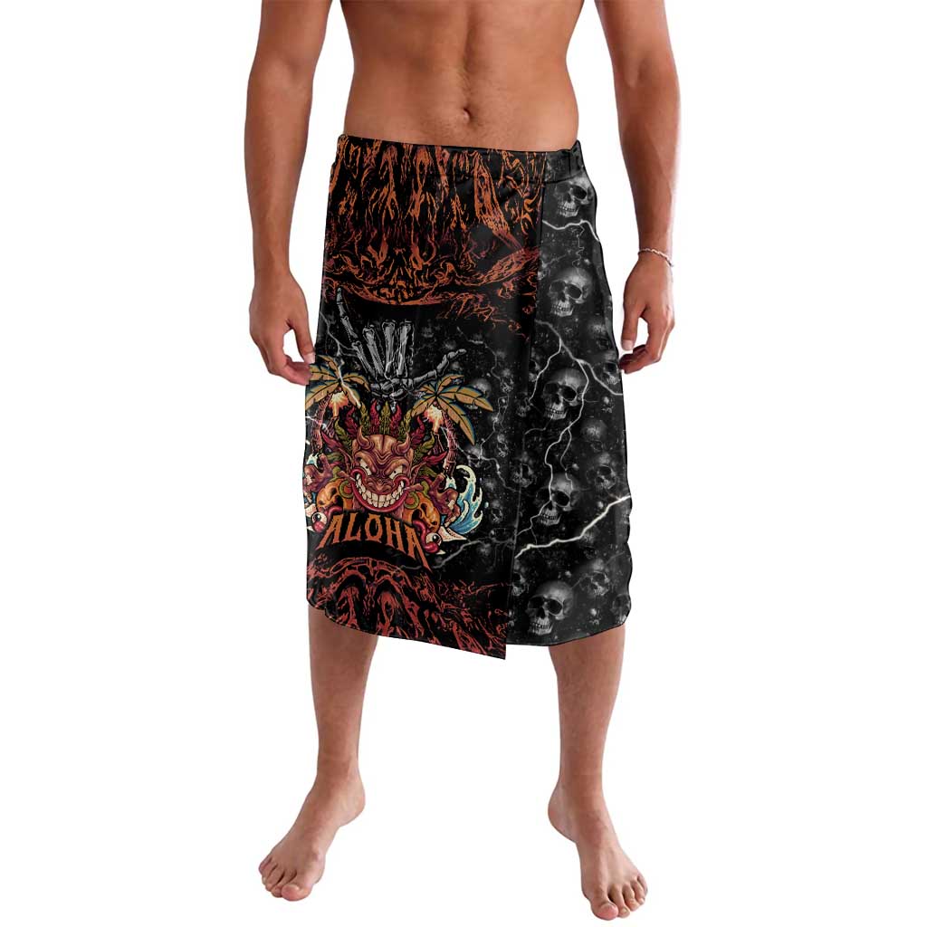 Aloha Halloween Lavalava Horror Tiki Heavy Metal Style - Polynesian Pride
