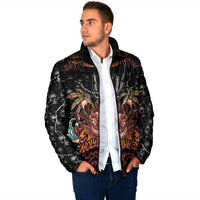 Aloha Halloween Padded Jacket Horror Tiki Heavy Metal Style - Polynesian Pride