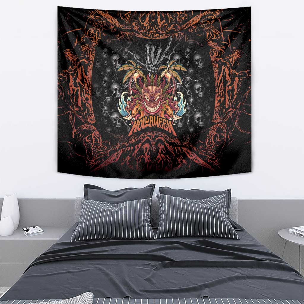 Aloha Halloween Tapestry Horror Tiki Heavy Metal Style LT05 - Polynesian Pride