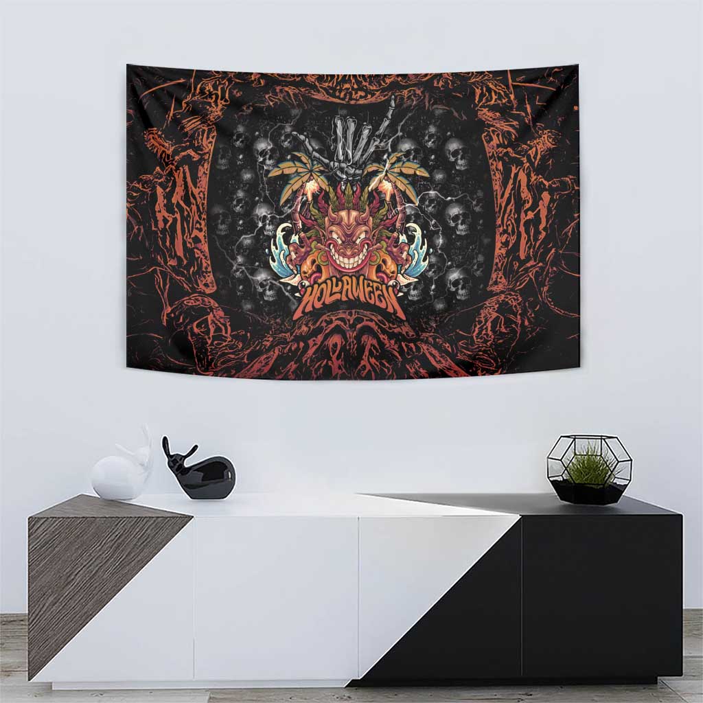 Aloha Halloween Tapestry Horror Tiki Heavy Metal Style LT05 - Polynesian Pride