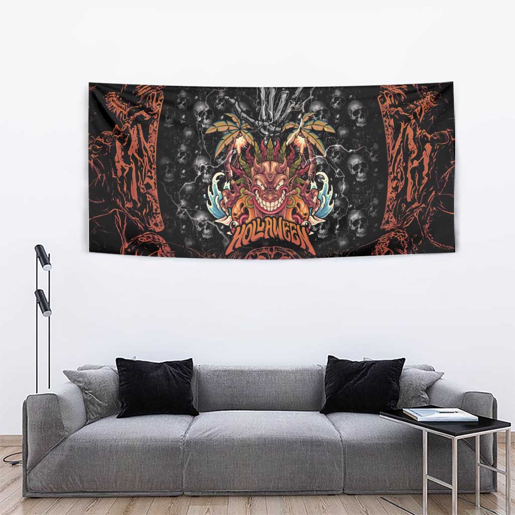 Aloha Halloween Tapestry Horror Tiki Heavy Metal Style LT05 - Polynesian Pride