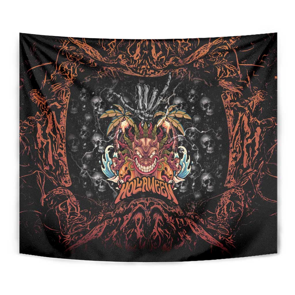 Aloha Halloween Tapestry Horror Tiki Heavy Metal Style LT05 - Polynesian Pride