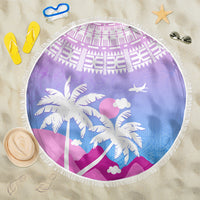 Fiji Your Paradise Festival Beach Blanket With Fijian Masi Tapa Pattern LT05 One Size 150cm Blue - Polynesian Pride