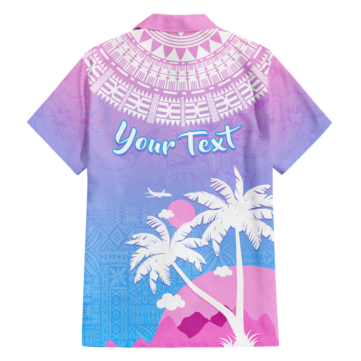 Personalised Fiji Your Paradise Festival Family Matching Off Shoulder Maxi Dress and Hawaiian Shirt With Fijian Masi Tapa Pattern LT05 - Polynesian Pride