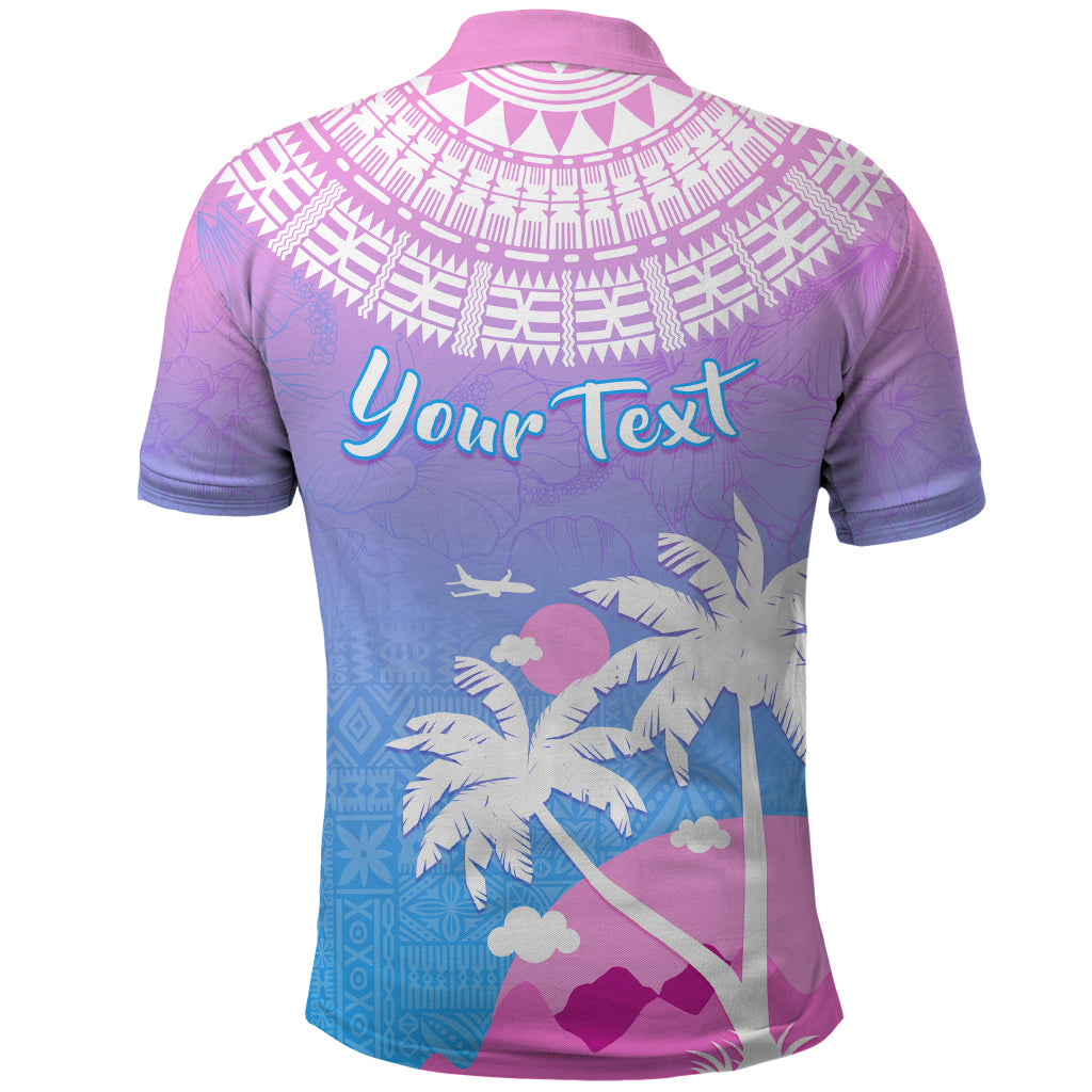 Personalised Fiji Your Paradise Festival Polo Shirt With Fijian Masi Tapa Pattern LT05 - Polynesian Pride