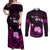 Hawaii Strong Maui Couples Matching Off Shoulder Maxi Dress and Long Sleeve Button Shirt Lahaina Is Not For Sale LT05 Pink - Polynesian Pride