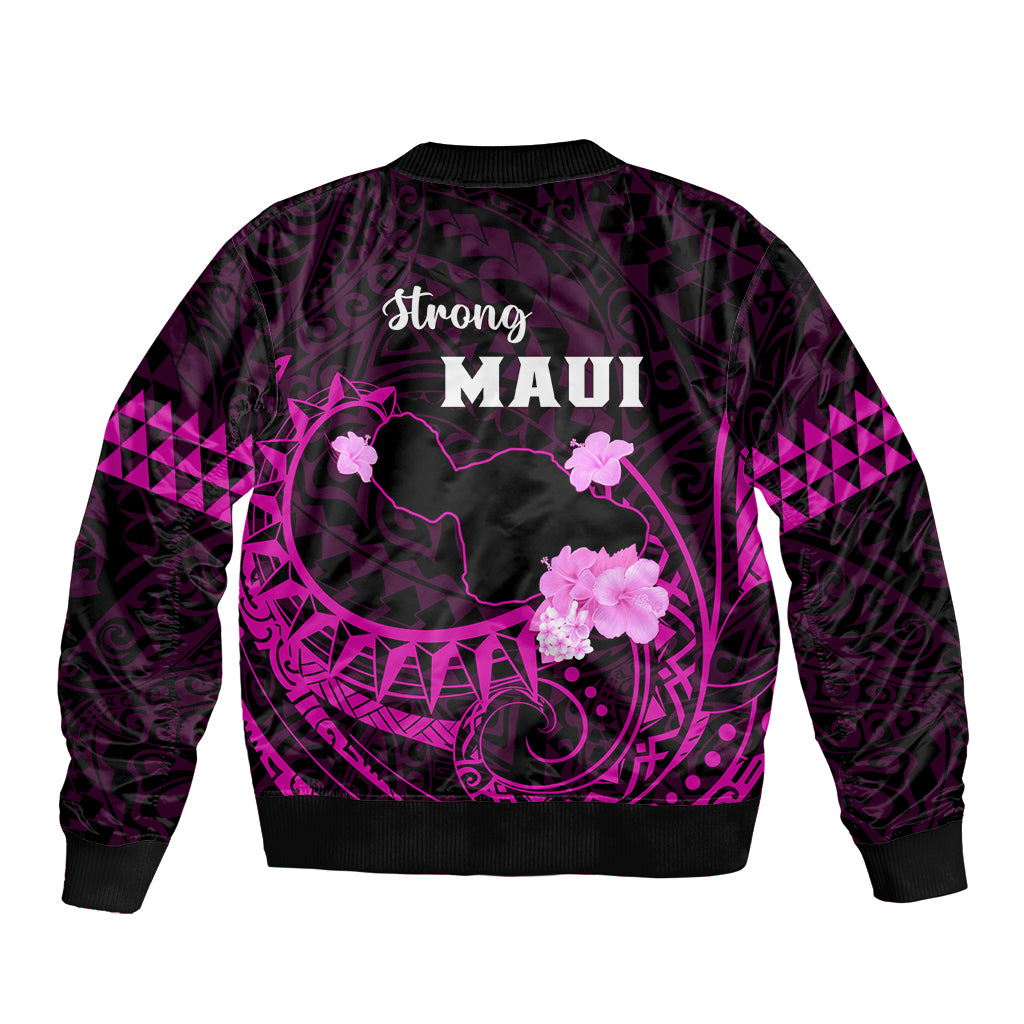Hawaii Strong Maui Sleeve Zip Bomber Jacket Lahaina Is Not For Sale LT05 - Polynesian Pride