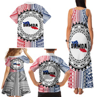 Samoa Black Saturday Family Matching Tank Maxi Dress and Hawaiian Shirt Polynesian Tribal Simple Style LT05 - Polynesian Pride
