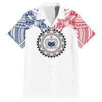 Samoa Black Saturday Family Matching Tank Maxi Dress and Hawaiian Shirt Polynesian Tribal Simple Style LT05 Dad's Shirt - Short Sleeve White - Polynesian Pride