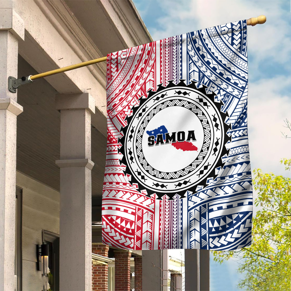 Samoa Black Saturday Garden Flag Polynesian Tribal Simple Style LT05 House Flag White - Polynesian Pride