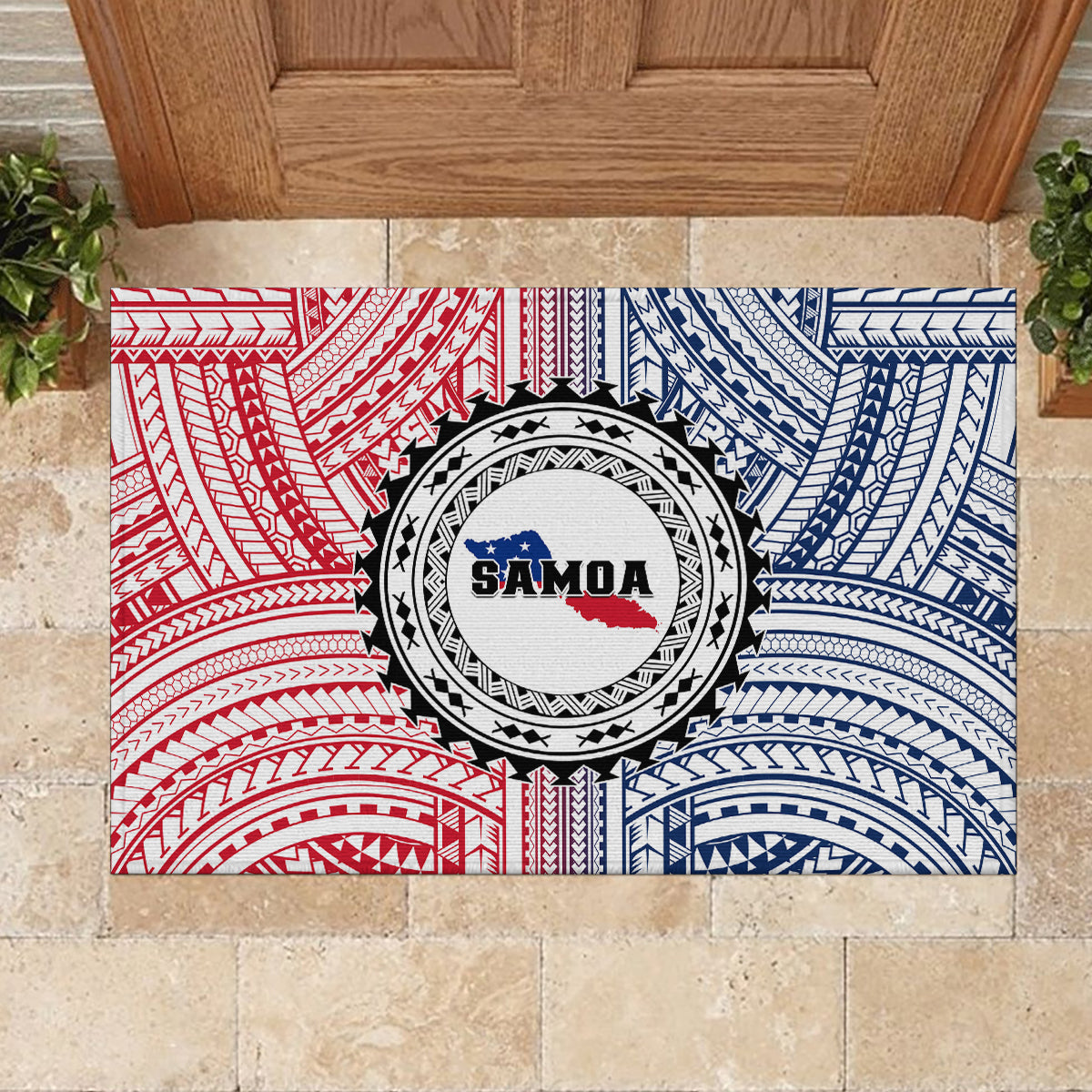 Samoa Black Saturday Rubber Doormat Polynesian Tribal Simple Style LT05 - Polynesian Pride