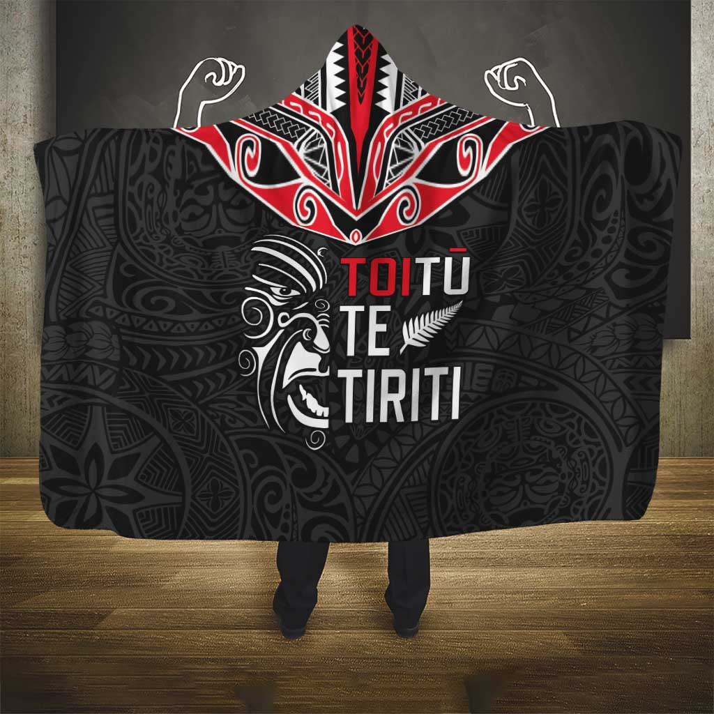 Aotearoa Toitu Te Tiriti Hooded Blanket New Zealand Honour The Treaty