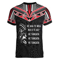 Aotearoa Toitu Te Tiriti Women V-Neck T-Shirt New Zealand Honour The Treaty