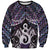 New Zealand Maori Sweatshirt Poutama Pikorua Purple Paua Shell