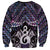 New Zealand Maori Sweatshirt Poutama Pikorua Purple Paua Shell