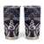 New Zealand Maori Tumbler Cup Poutama Pikorua Purple Paua Shell