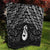 New Zealand Maori Quilt Poutama Manaia Black Paua Shell