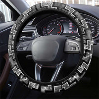 New Zealand Maori Steering Wheel Cover Poutama Manaia Black Paua Shell LT05 - Polynesian Pride
