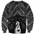 New Zealand Maori Sweatshirt Poutama Manaia Black Paua Shell