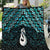New Zealand Maori Quilt Poutama Manaia Turquoise Paua Shell