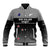 Custom New Zealand Cricket Baseball Jacket Black Cap Unbeatable