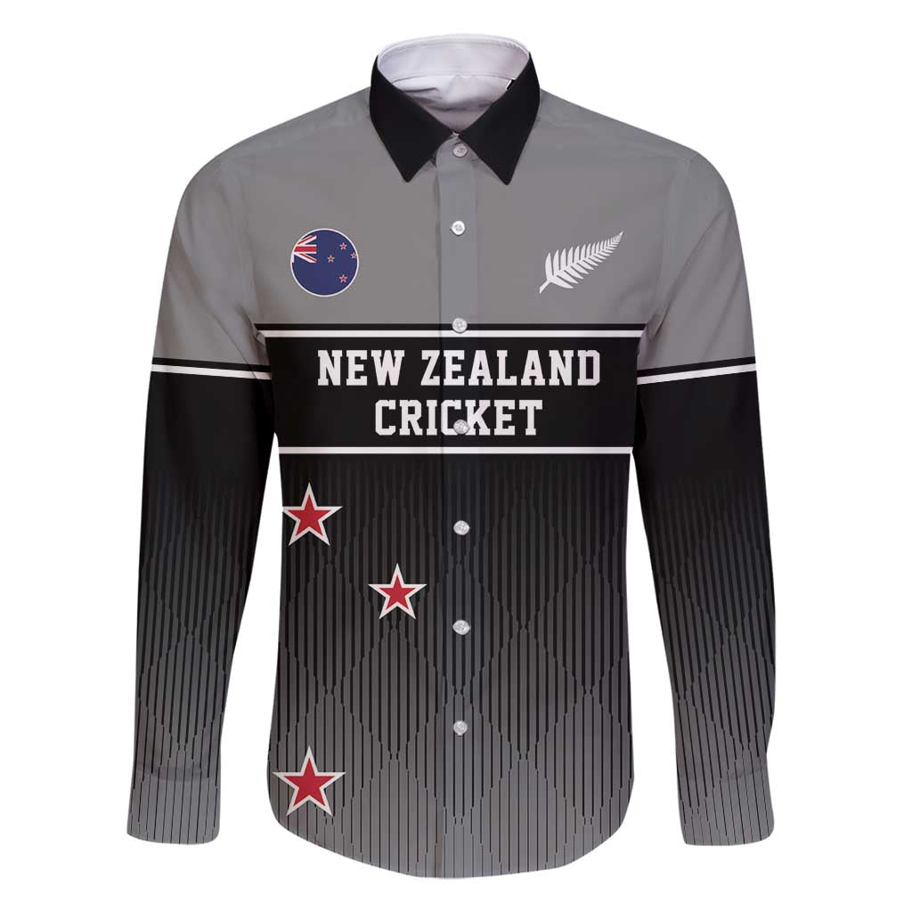 Custom New Zealand Cricket Family Matching Tank Maxi Dress and Hawaiian Shirt Black Cap Unbeatable LT05 Dad's Shirt - Long Sleeve Black - Polynesian Pride