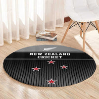 New Zealand Cricket Round Carpet Black Cap Unbeatable