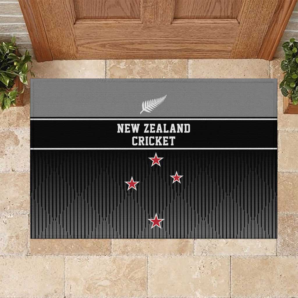 New Zealand Cricket Rubber Doormat Black Cap Unbeatable
