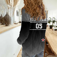 Custom New Zealand Cricket Women Casual Shirt Black Cap Unbeatable