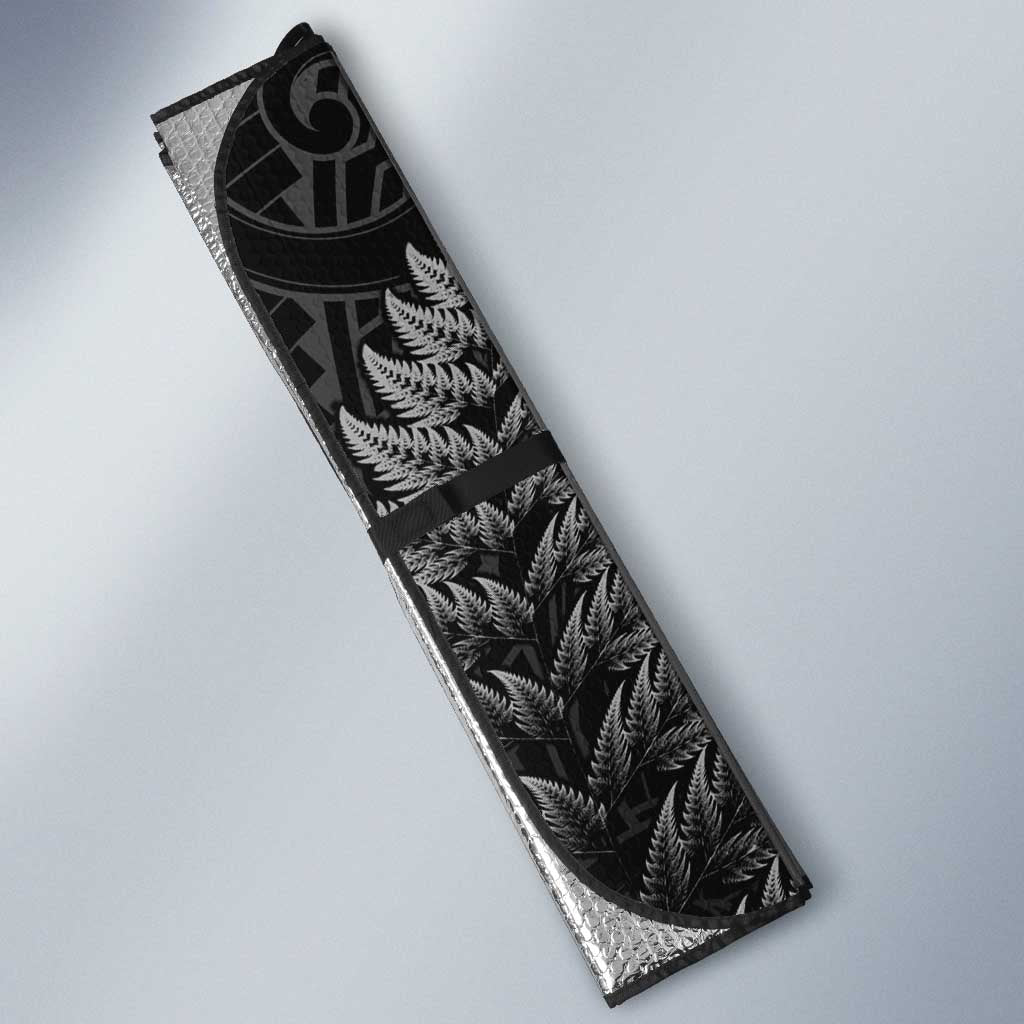 New Zealand And England Rugby Auto Sun Shade Red Rose Mix Maori Pattern - Polynesian Pride