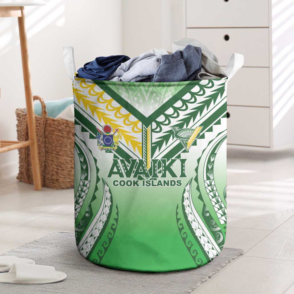 Cook Islands Avaiki Rugby Laundry Basket Go Champions - Polynesian Pride