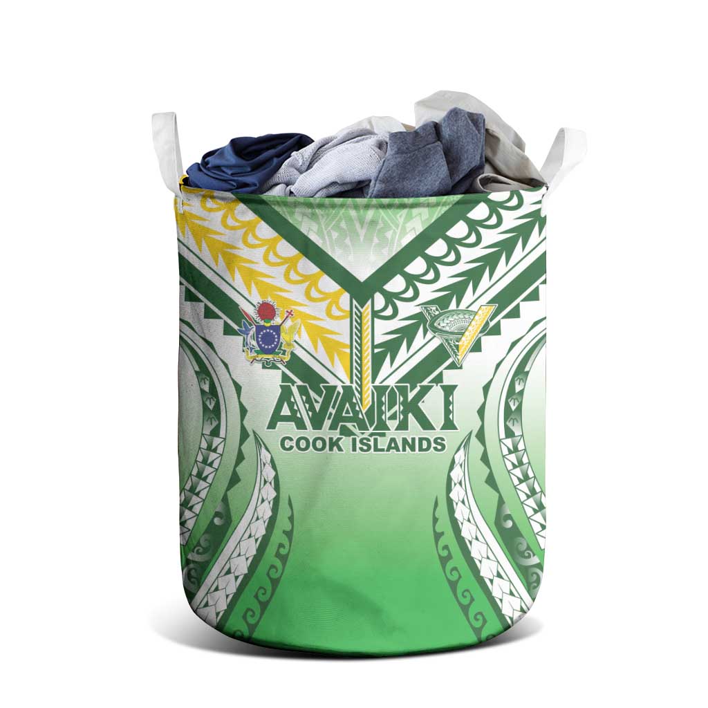 Cook Islands Avaiki Rugby Laundry Basket Go Champions - Polynesian Pride