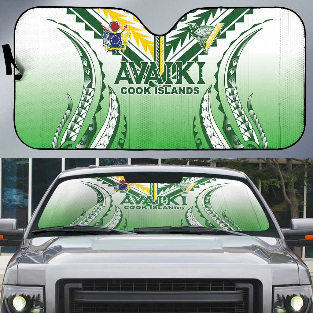 Cook Islands Avaiki Rugby Auto Sun Shade Go Champions - Polynesian Pride