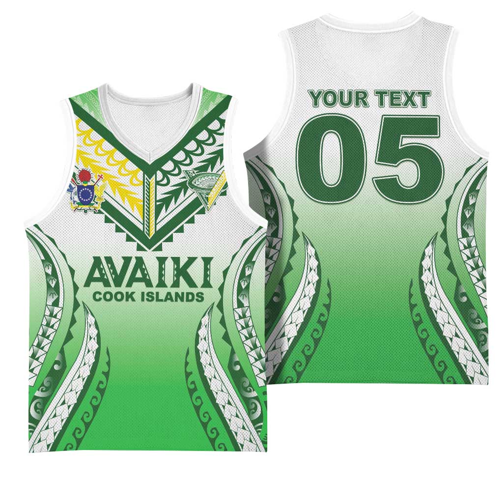Custom Cook Islands Avaiki Rugby Basketball Jersey Go Champions - Polynesian Pride