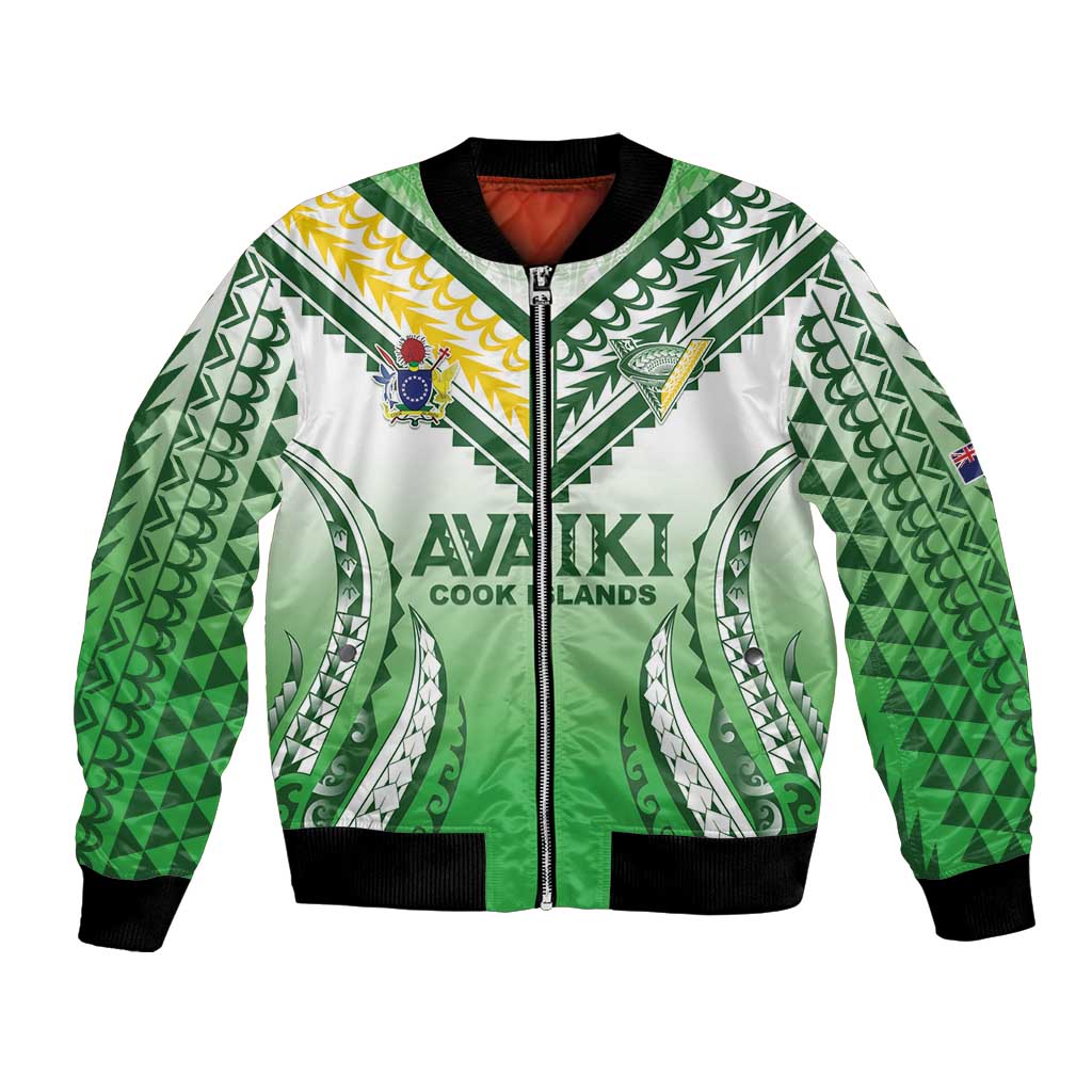Custom Cook Islands Avaiki Rugby Bomber Jacket Go Champions - Polynesian Pride