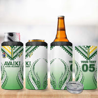 Custom Cook Islands Avaiki Rugby 4 in 1 Can Cooler Tumbler Go Champions - Polynesian Pride