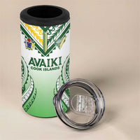 Custom Cook Islands Avaiki Rugby 4 in 1 Can Cooler Tumbler Go Champions - Polynesian Pride