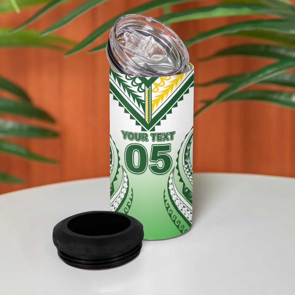 Custom Cook Islands Avaiki Rugby 4 in 1 Can Cooler Tumbler Go Champions - Polynesian Pride