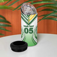 Custom Cook Islands Avaiki Rugby 4 in 1 Can Cooler Tumbler Go Champions - Polynesian Pride
