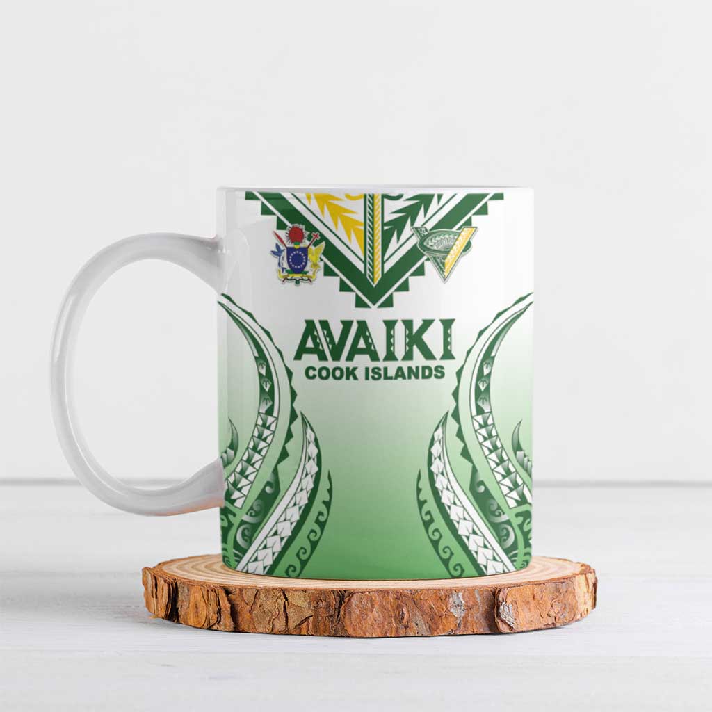 Custom Cook Islands Avaiki Rugby Ceramic Mug Go Champions - Polynesian Pride