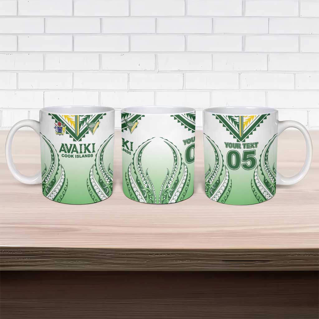 Custom Cook Islands Avaiki Rugby Ceramic Mug Go Champions - Polynesian Pride