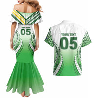 Custom Cook Islands Avaiki Rugby Couples Matching Mermaid Dress and Hawaiian Shirt Go Champions - Polynesian Pride
