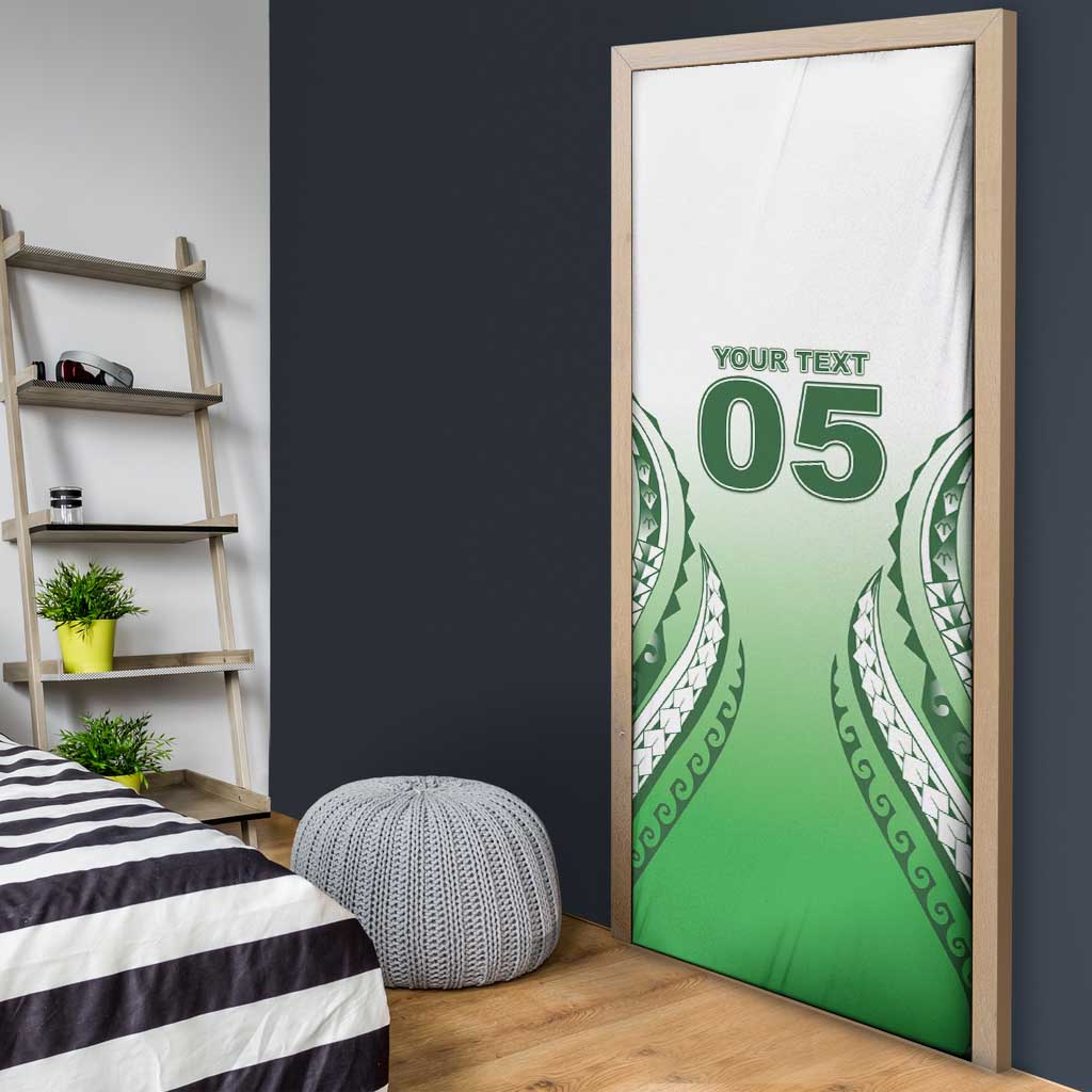 Custom Cook Islands Avaiki Rugby Door Cover Go Champions - Polynesian Pride