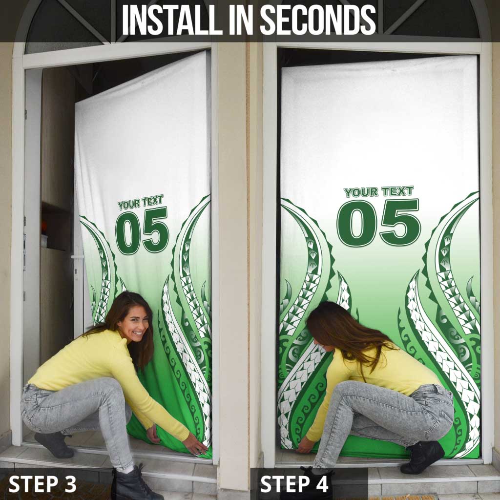 Custom Cook Islands Avaiki Rugby Door Cover Go Champions - Polynesian Pride