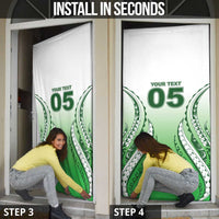 Custom Cook Islands Avaiki Rugby Door Cover Go Champions - Polynesian Pride