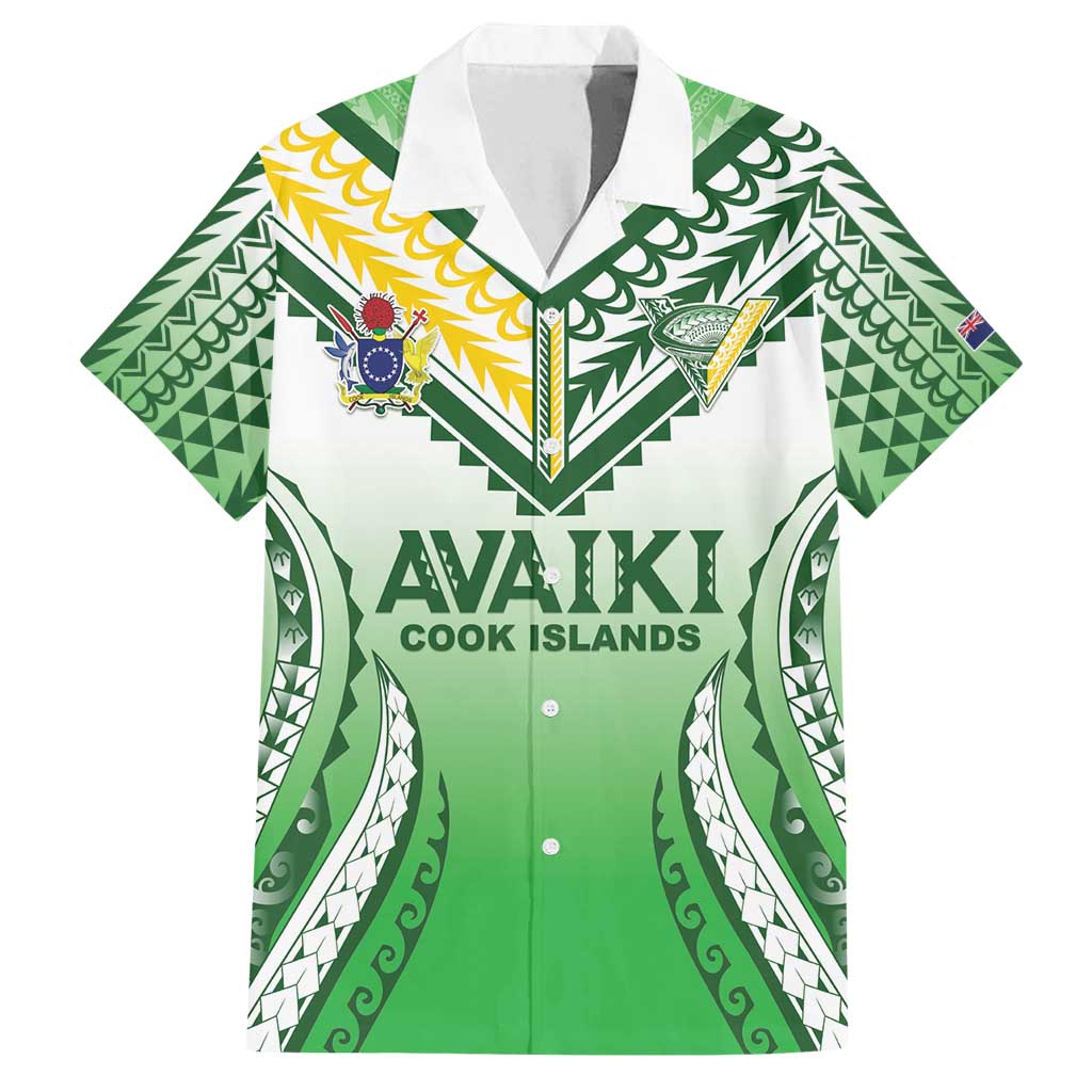 Custom Cook Islands Avaiki Rugby Family Matching Long Sleeve Bodycon Dress and Hawaiian Shirt Go Champions - Polynesian Pride