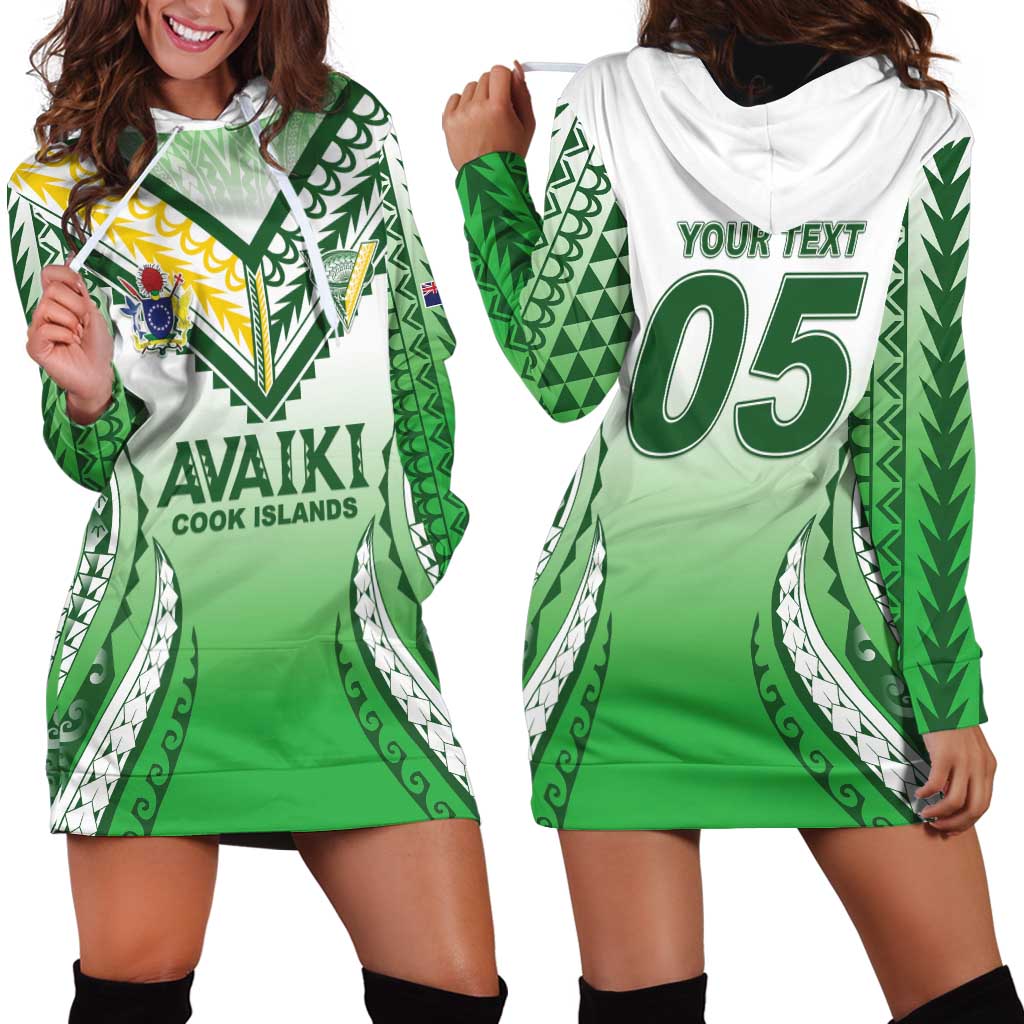 Custom Cook Islands Avaiki Rugby Hoodie Dress Go Champions - Polynesian Pride