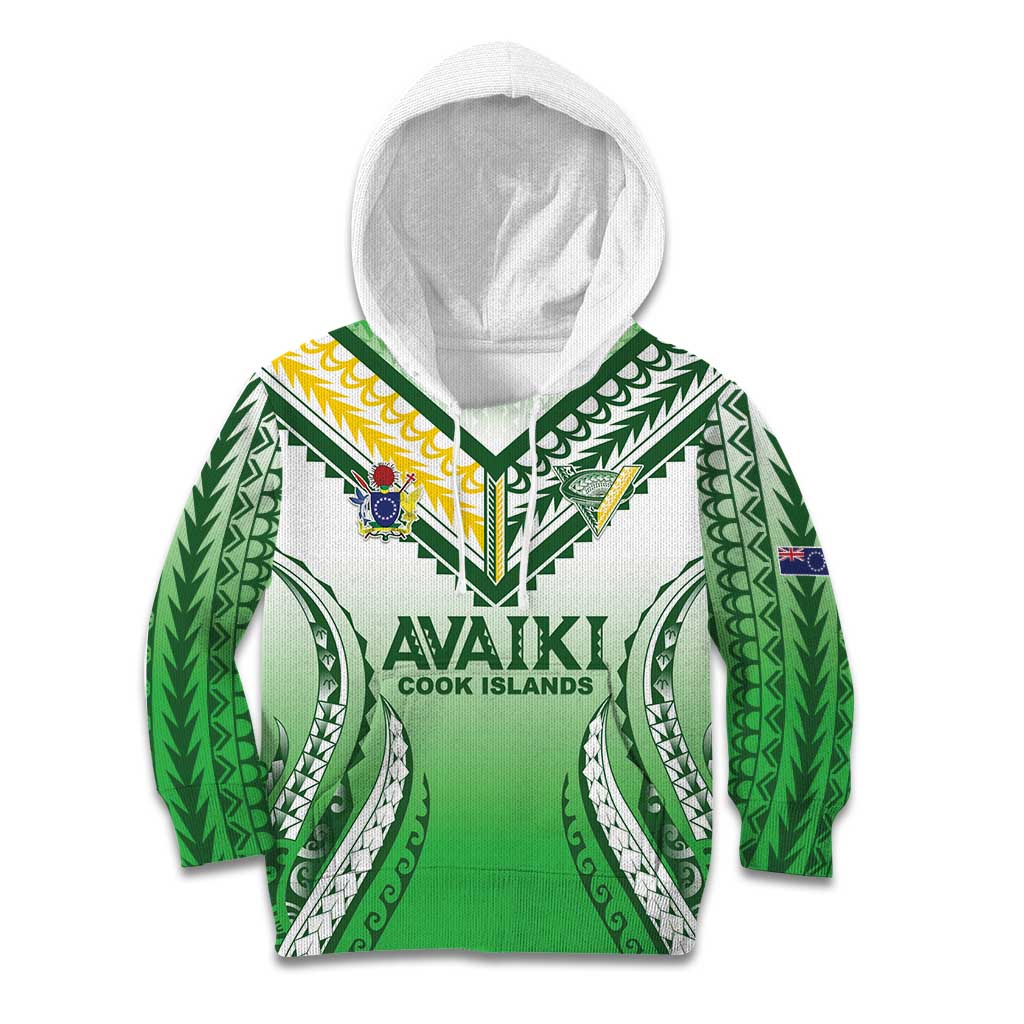 Custom Cook Islands Avaiki Rugby Kid Hoodie Go Champions - Polynesian Pride